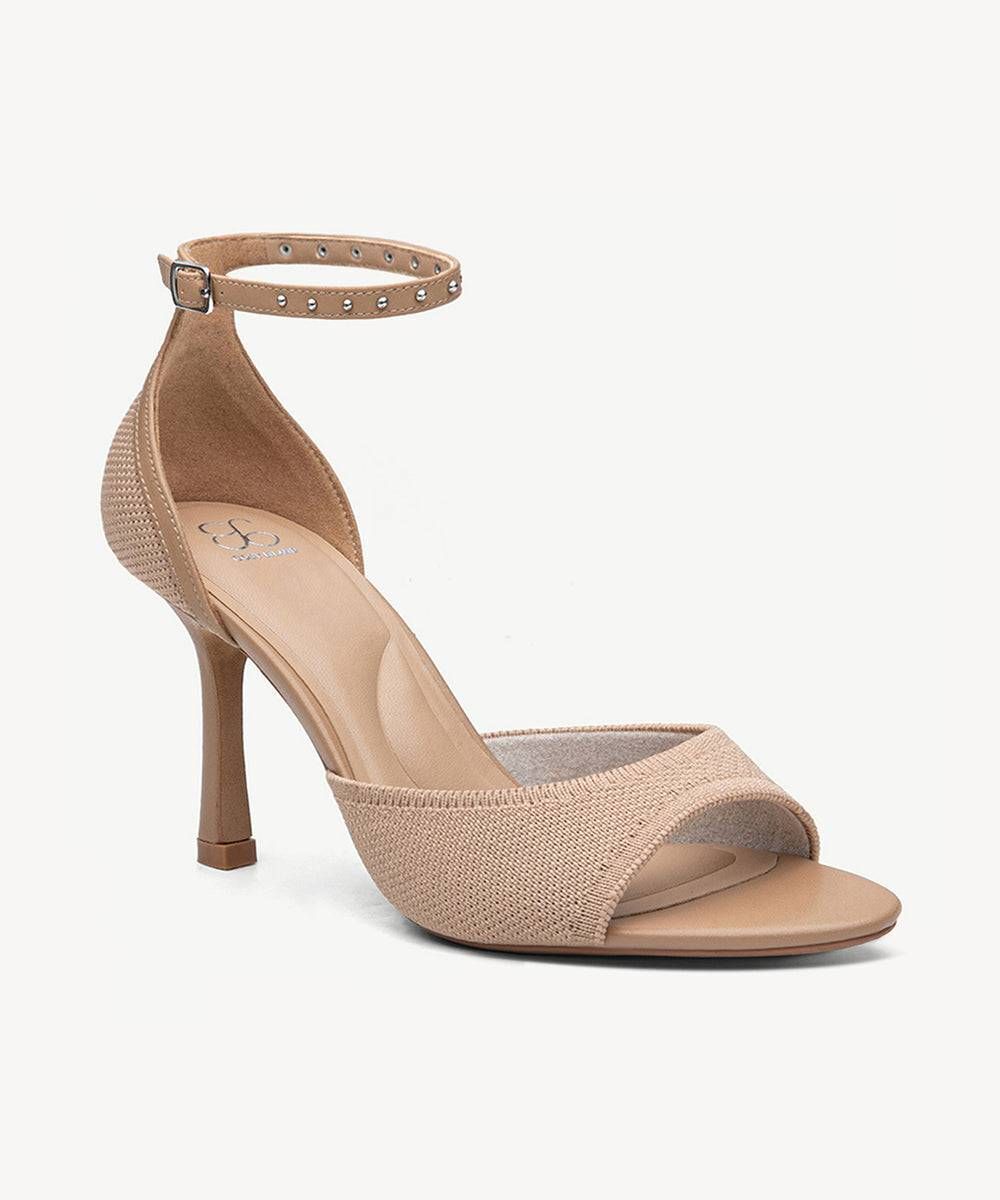 Cosy Island Women's Size 7 Minimalist Ankle Strap Stiletto Heeled Sandal
